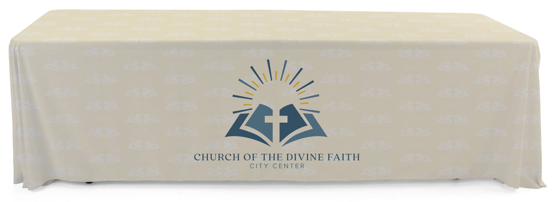 Custom table covers with premium dye sublimation printing 