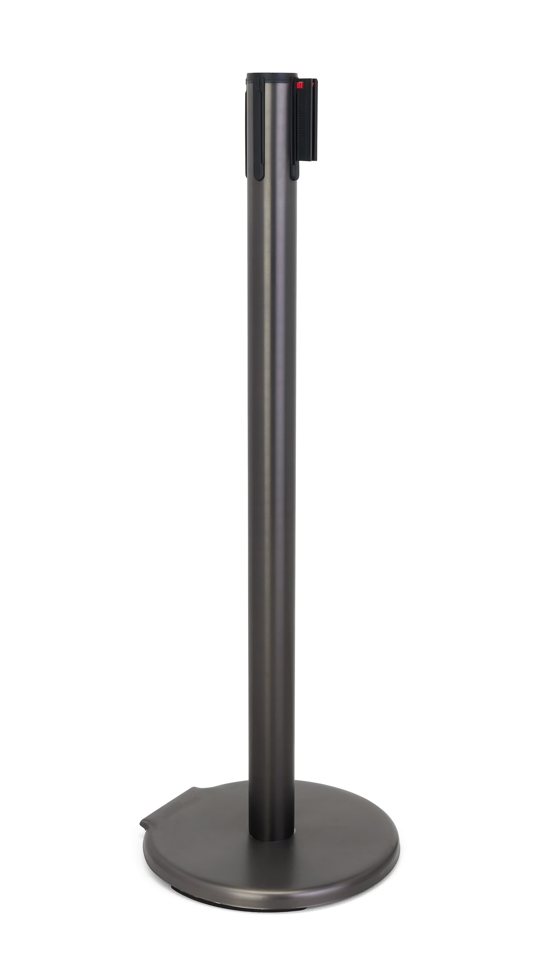 These retractable belt stanchions have 3 connecting parts