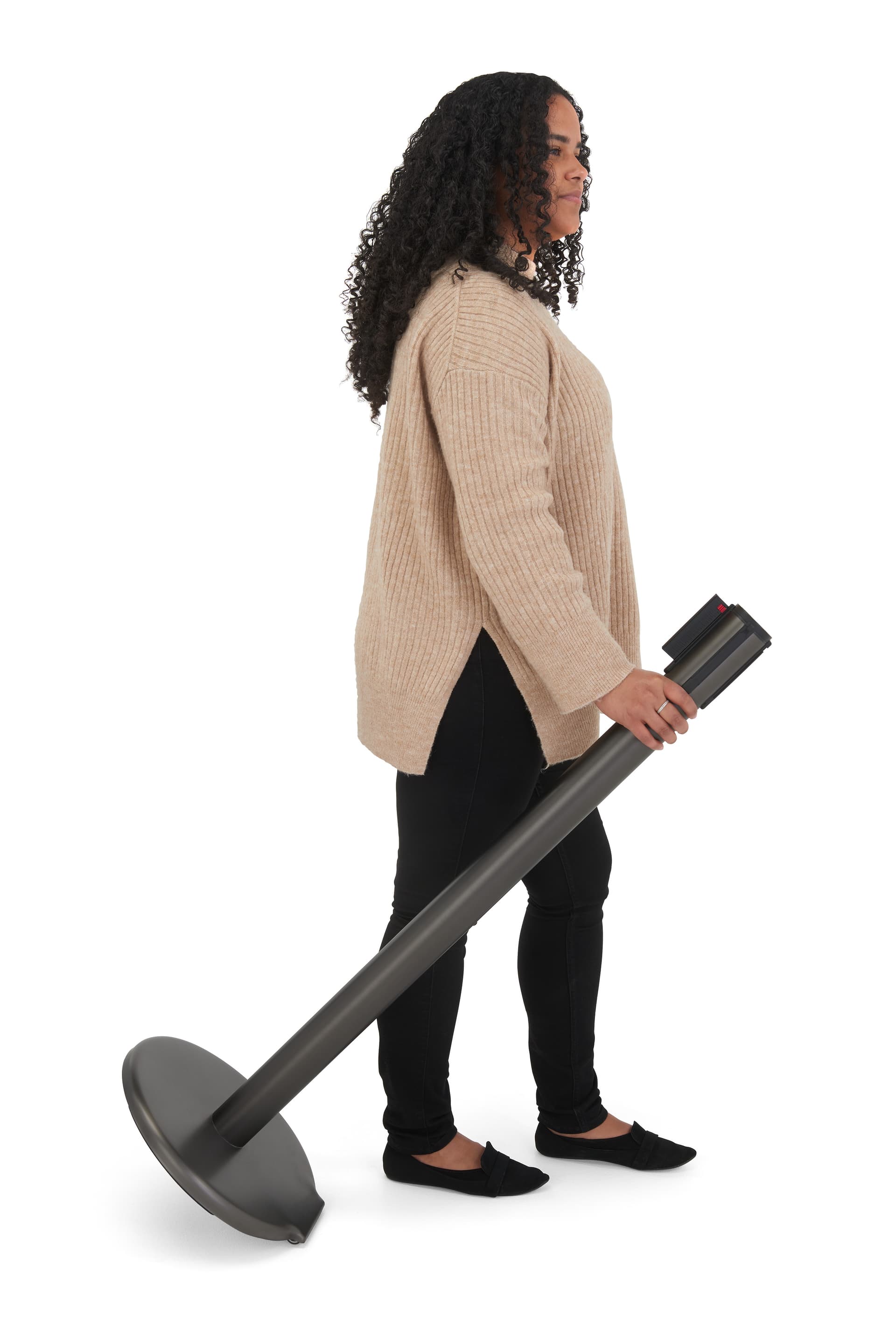 These retractable belt stanchions have concealed wheels