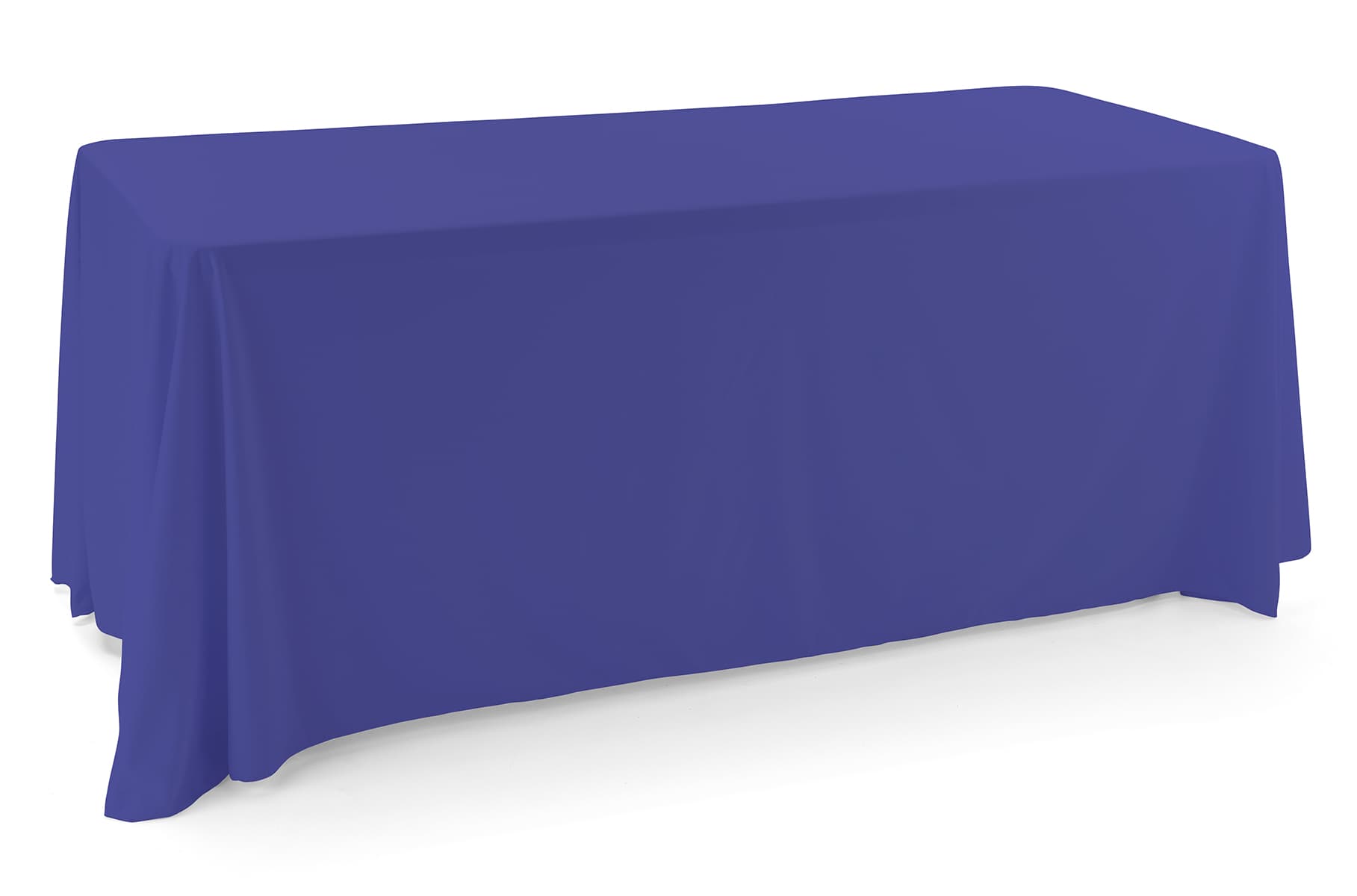 Blue polyester table cover with easy to maintain fabric 
