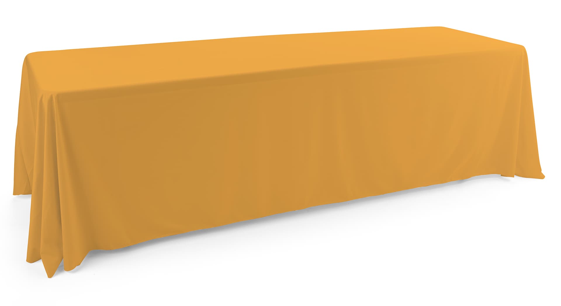 Golden polyester table cover with easy to maintain fabric 