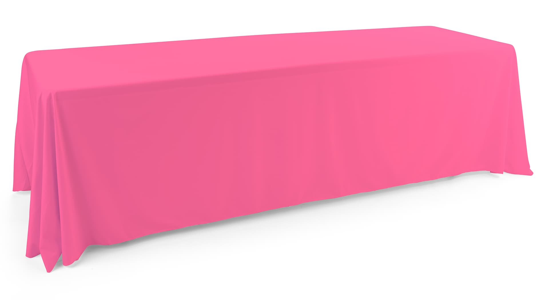 Polyester table cover with pink color 
