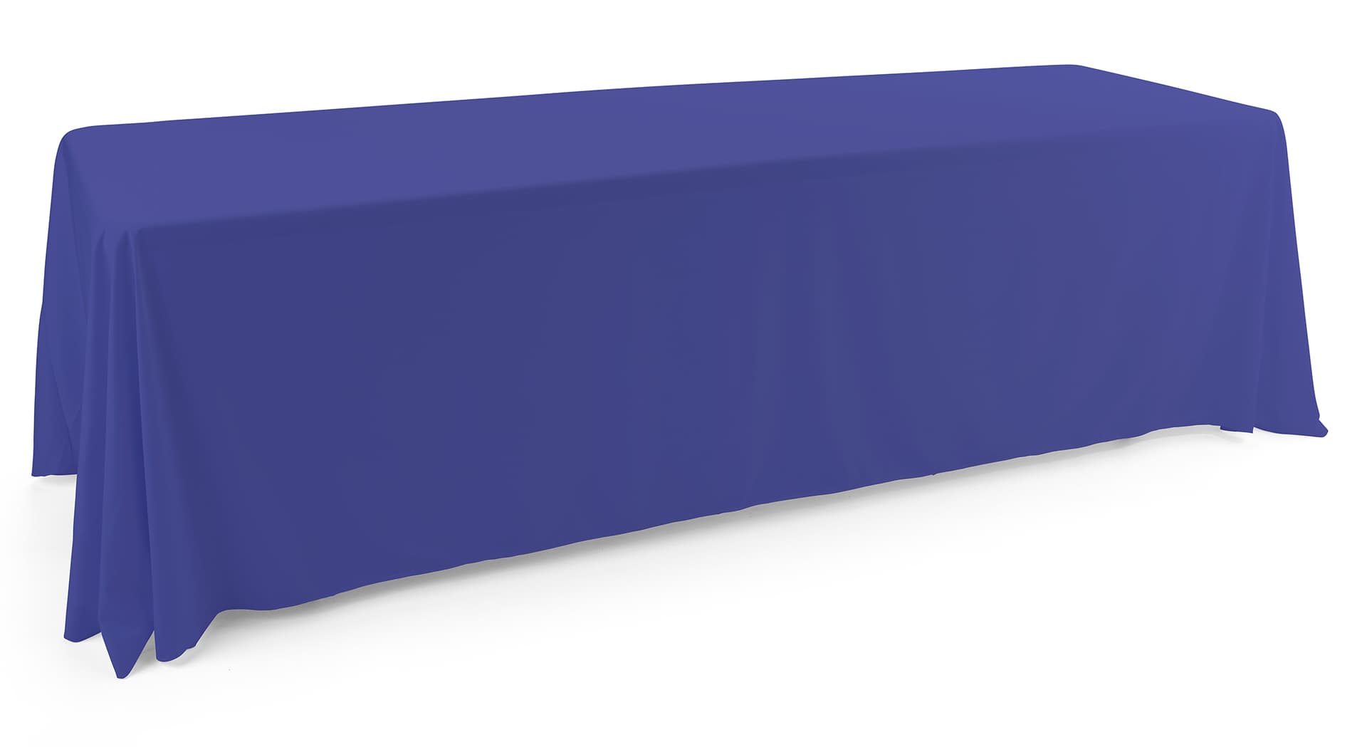 Polyester table cover with royal blue color 