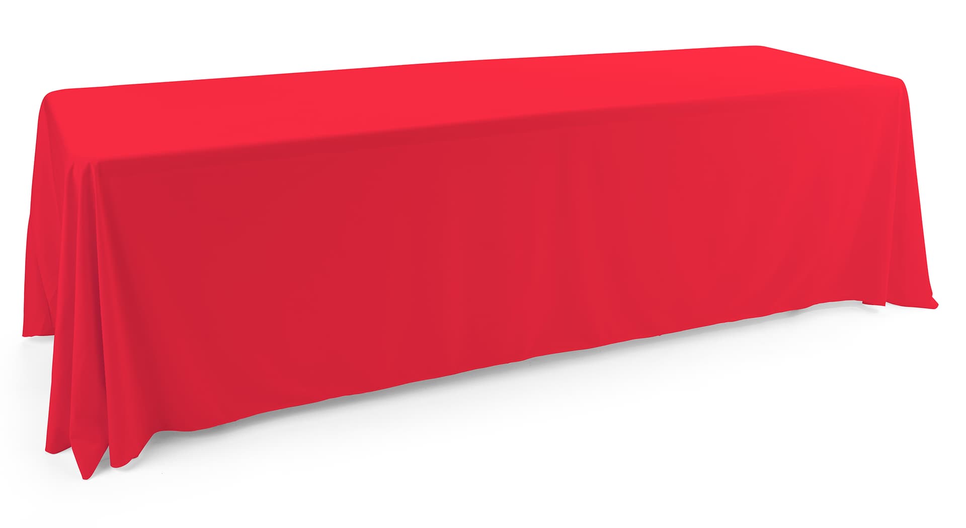 Polyester table cover with red color 