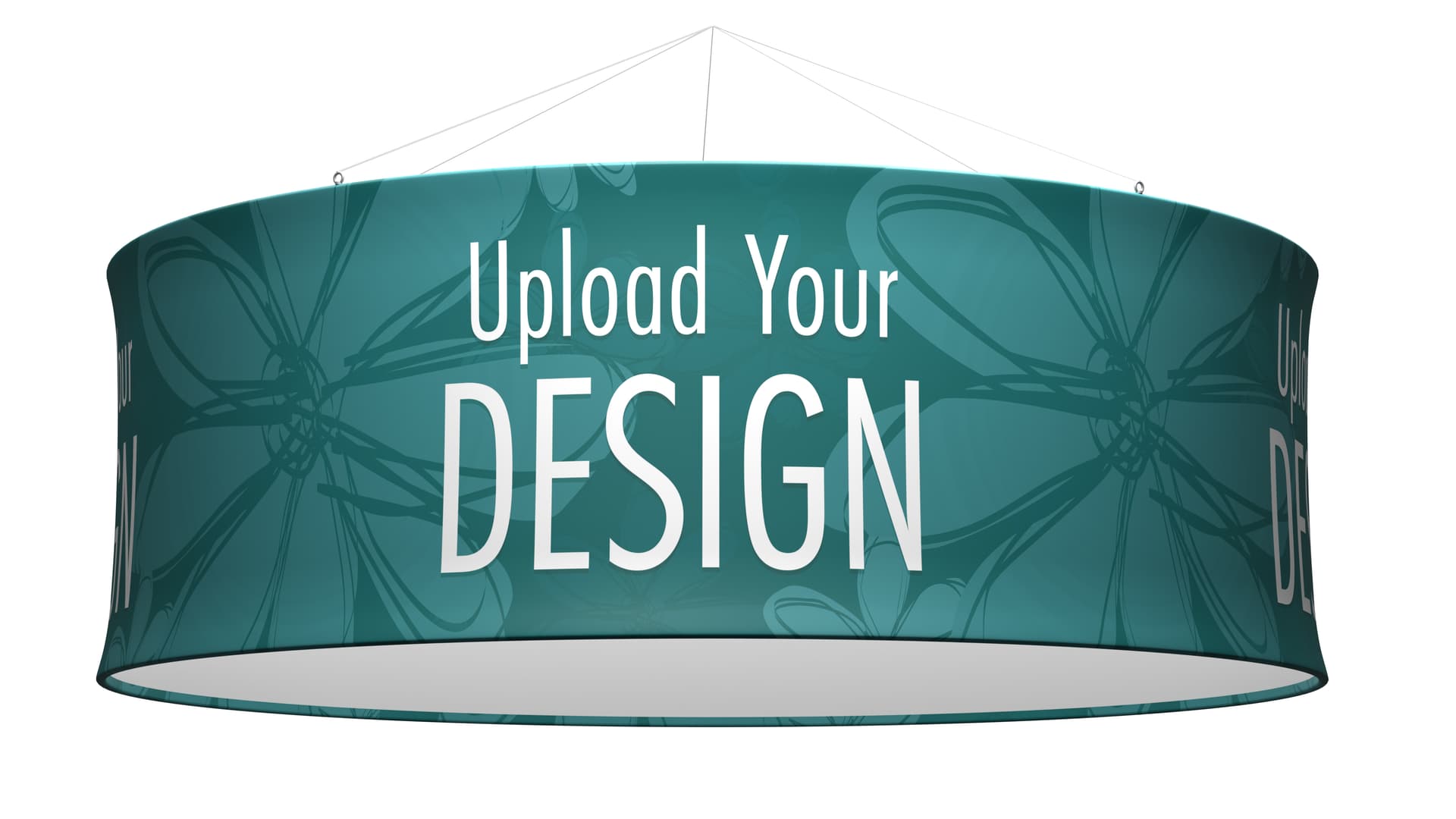 Circle hanging banners with single sided printing 