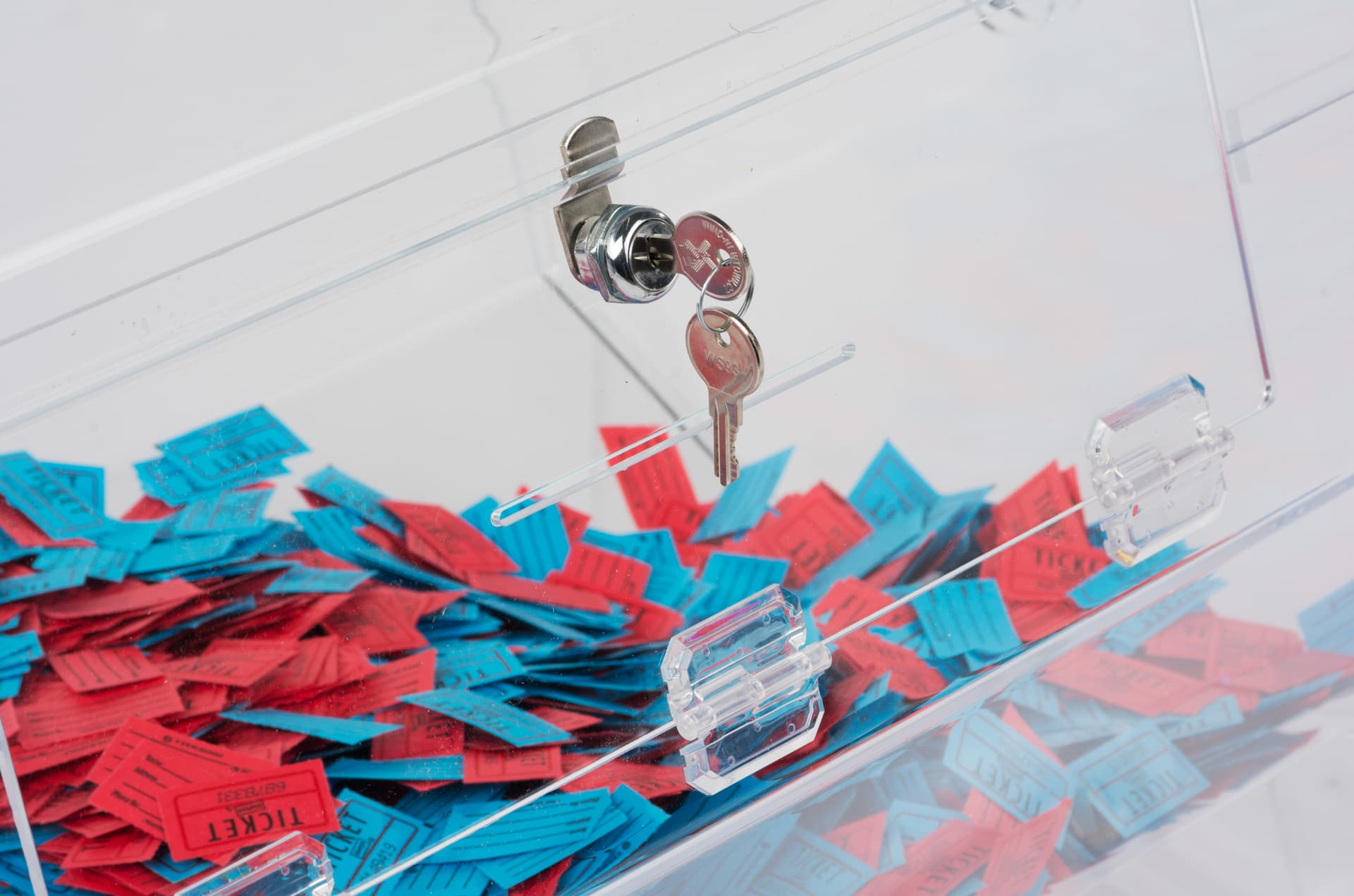 Locking Acrylic Acrylic Raffle Ticket Turner