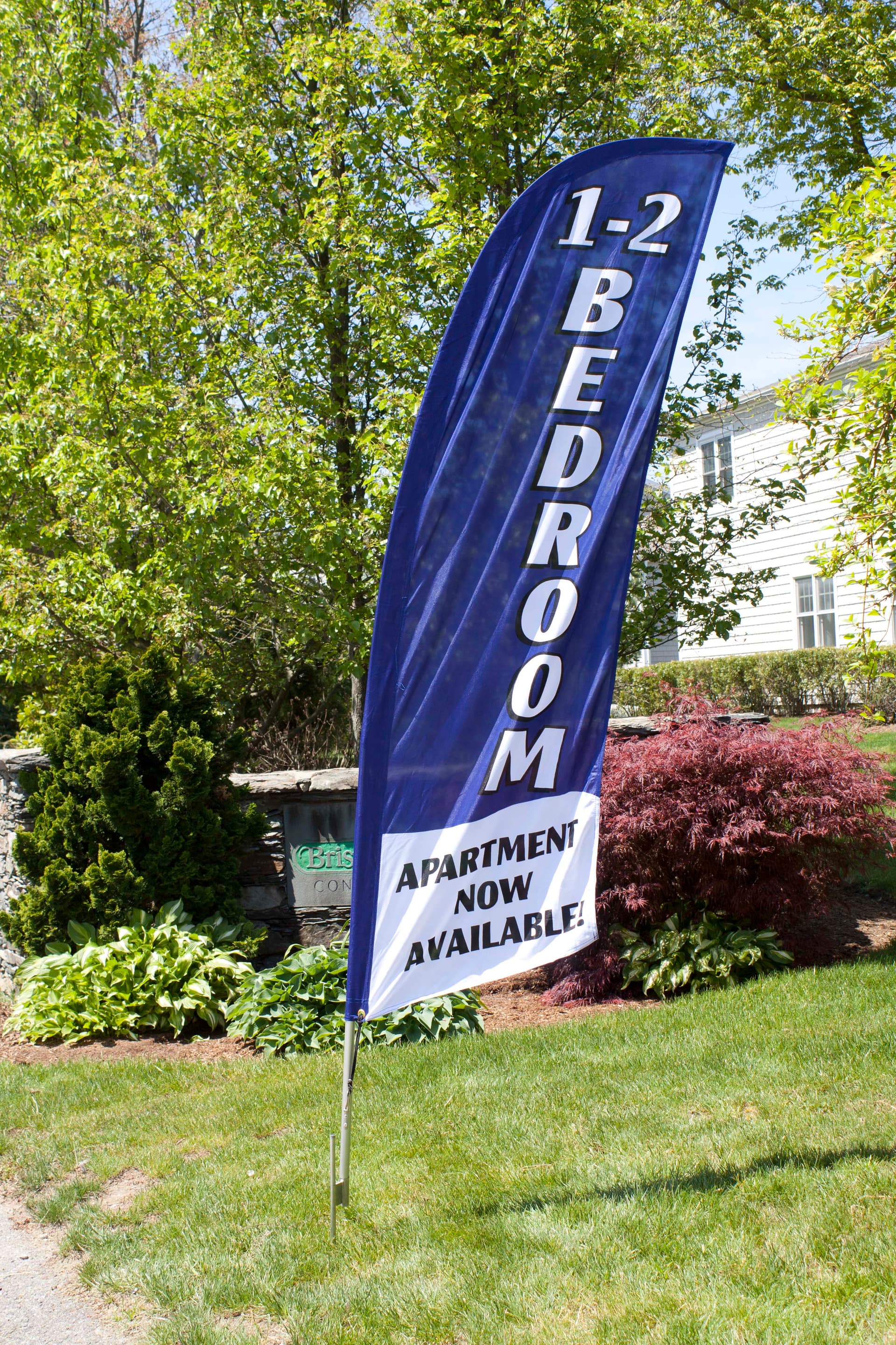 Polyester 1-2 BEDROOM Blue Feather Banner