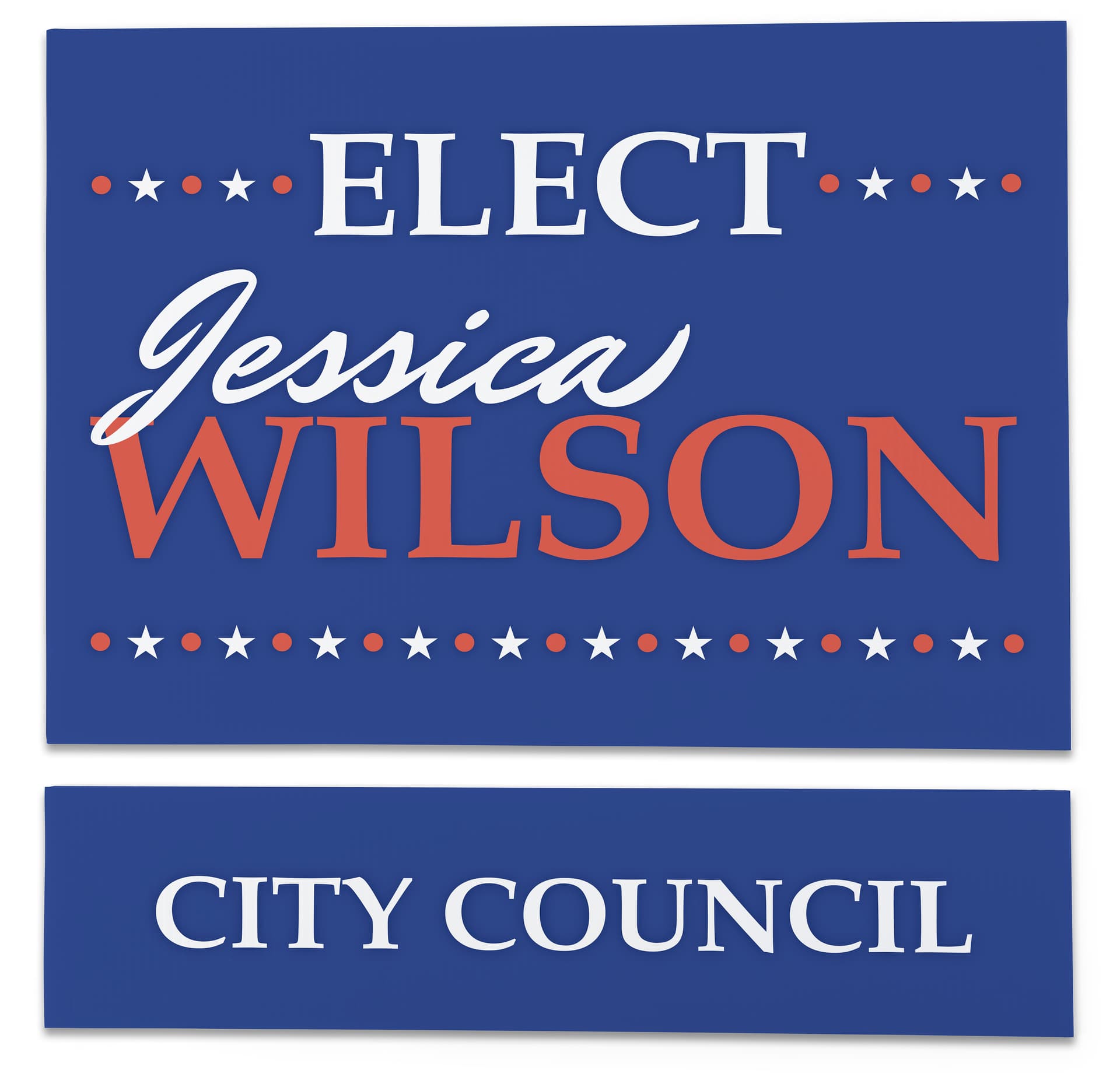 Custom sign insert for RE1824SBK yard sign with upper and lower graphics