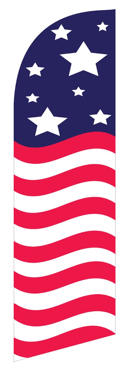 Fade resistant Stars & Stripes feather banner