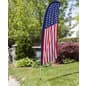 8' Feather Flag with Ground Spike - American Flag Graphic