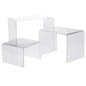 Recycled Acrylic Riser Display, U-Shaped Risers, Set of 3 - 6, 8 and 10" Wide - Clear
