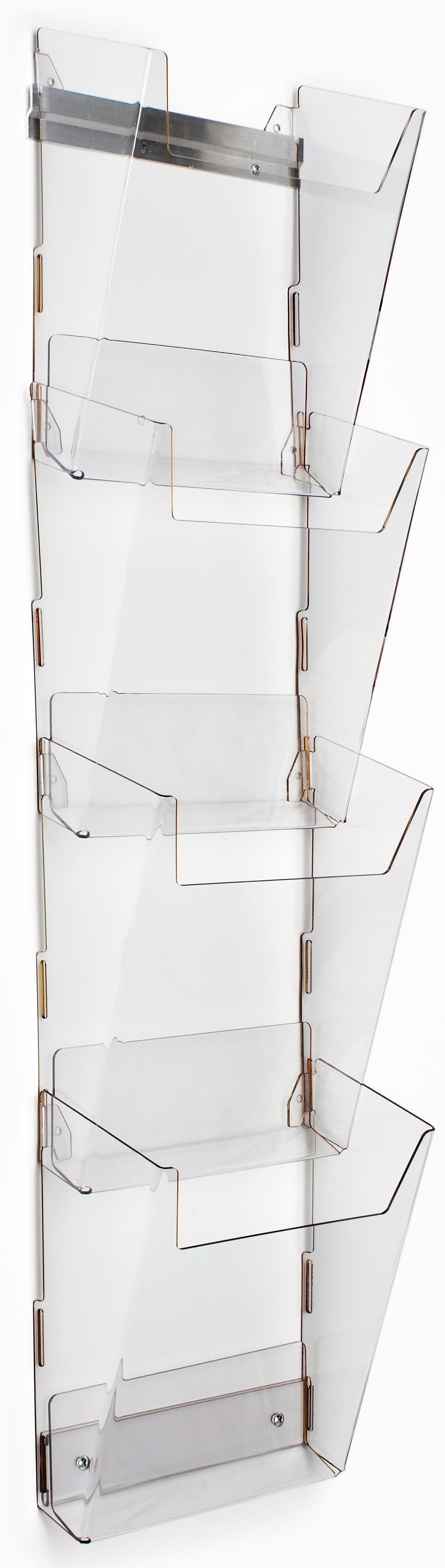 Clear Magazine Wall Rack