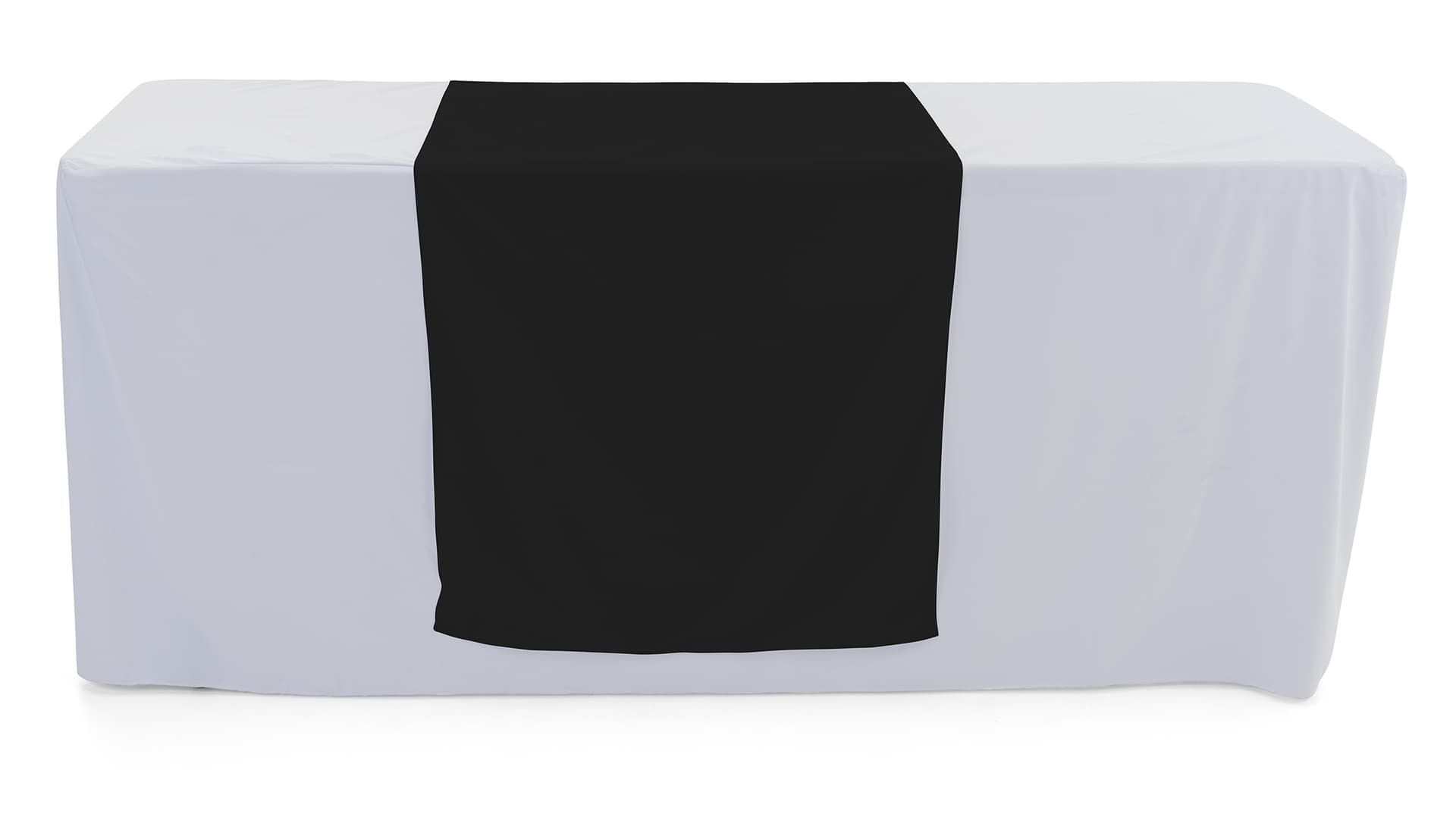 Black table runner with 6 foot design