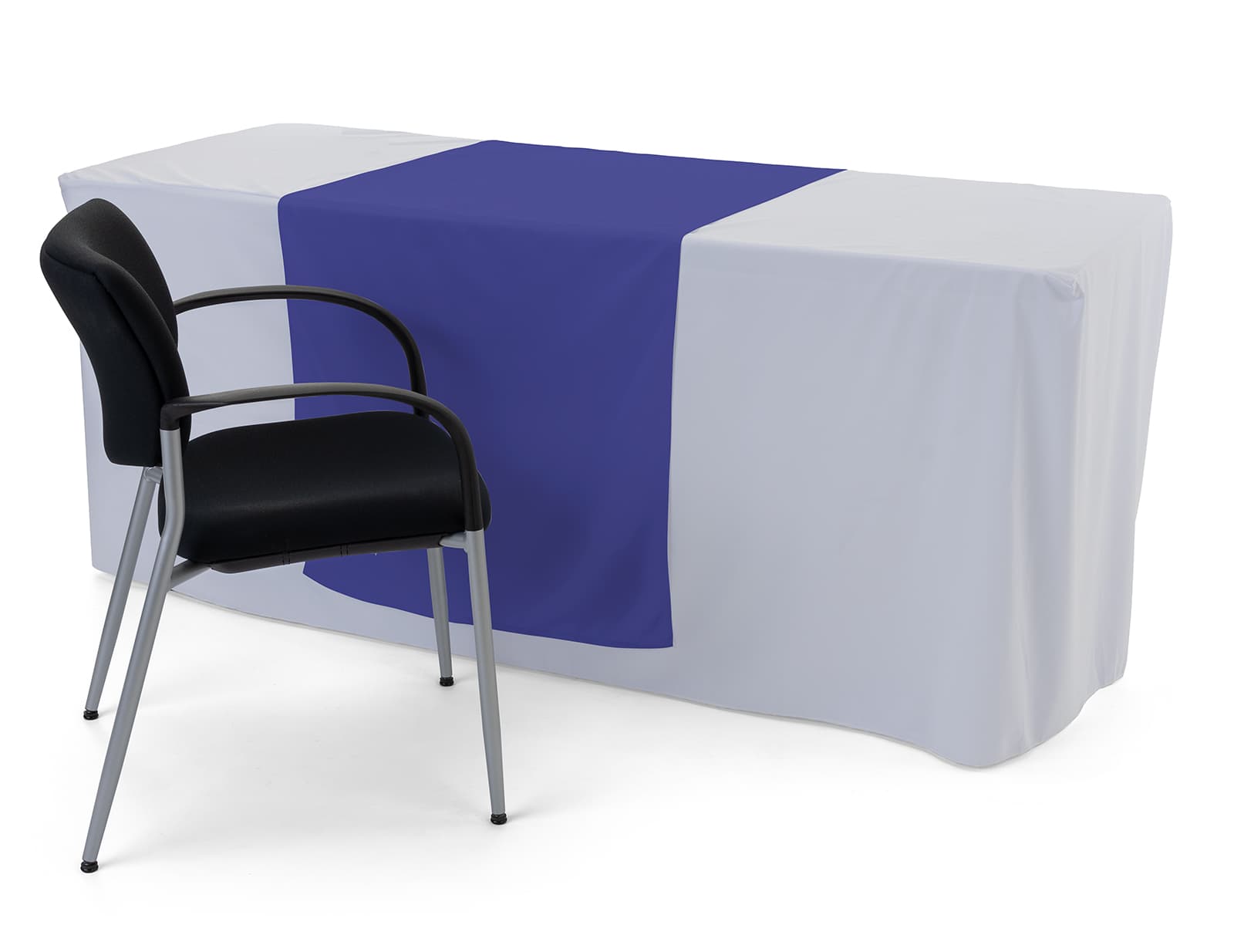 Blue table runner with length of 80 inches