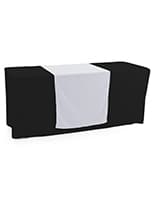 White table runner with 30 inch width