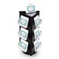 Rotating Gift Card Display w/ Sign Clip, Tabletop, 9 Pockets - Black