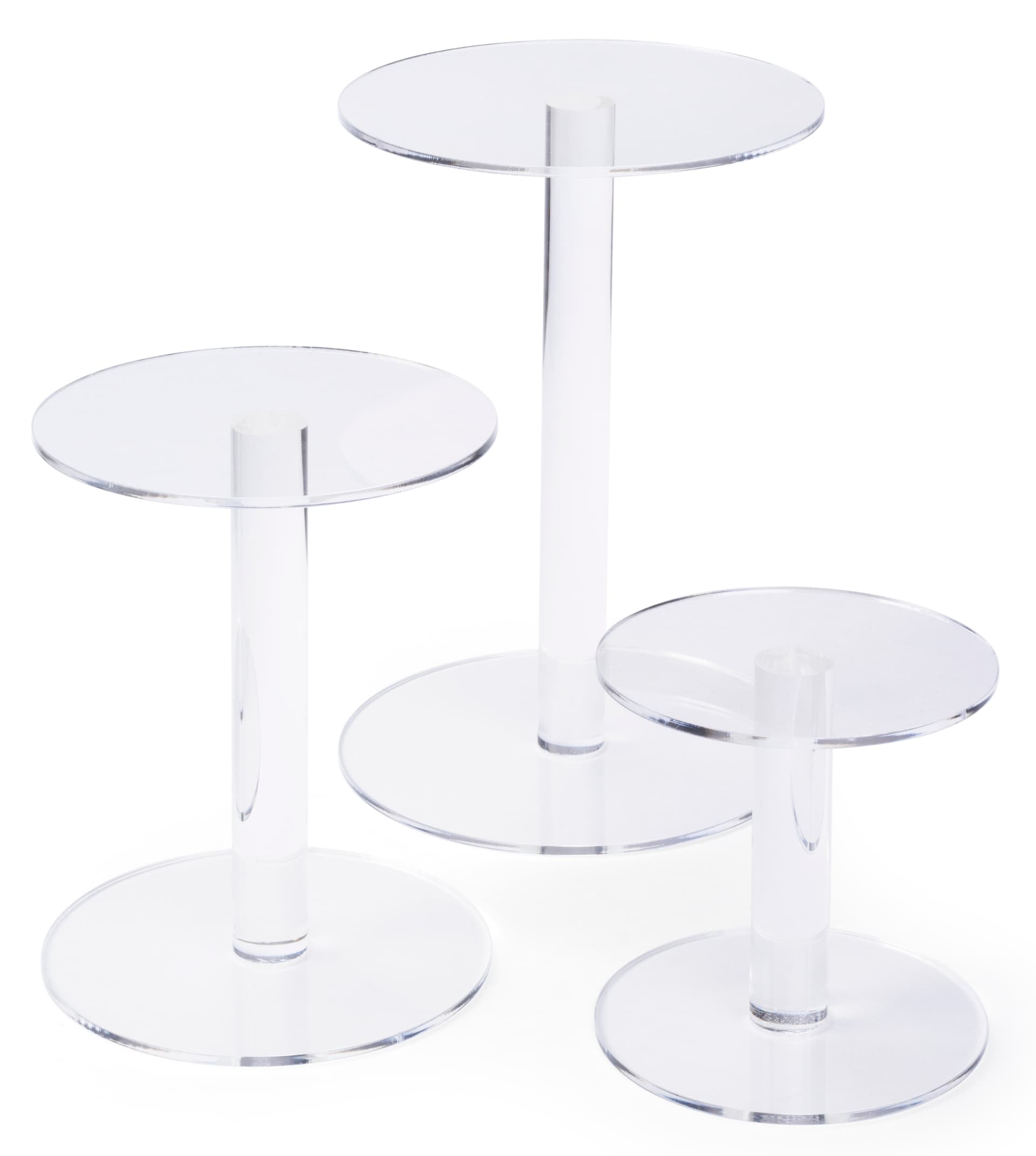 3 Set Acrylic Pedestal Risers