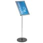 Floor Standing Menu Stand, Snap Open Frame, Tilting Bracket