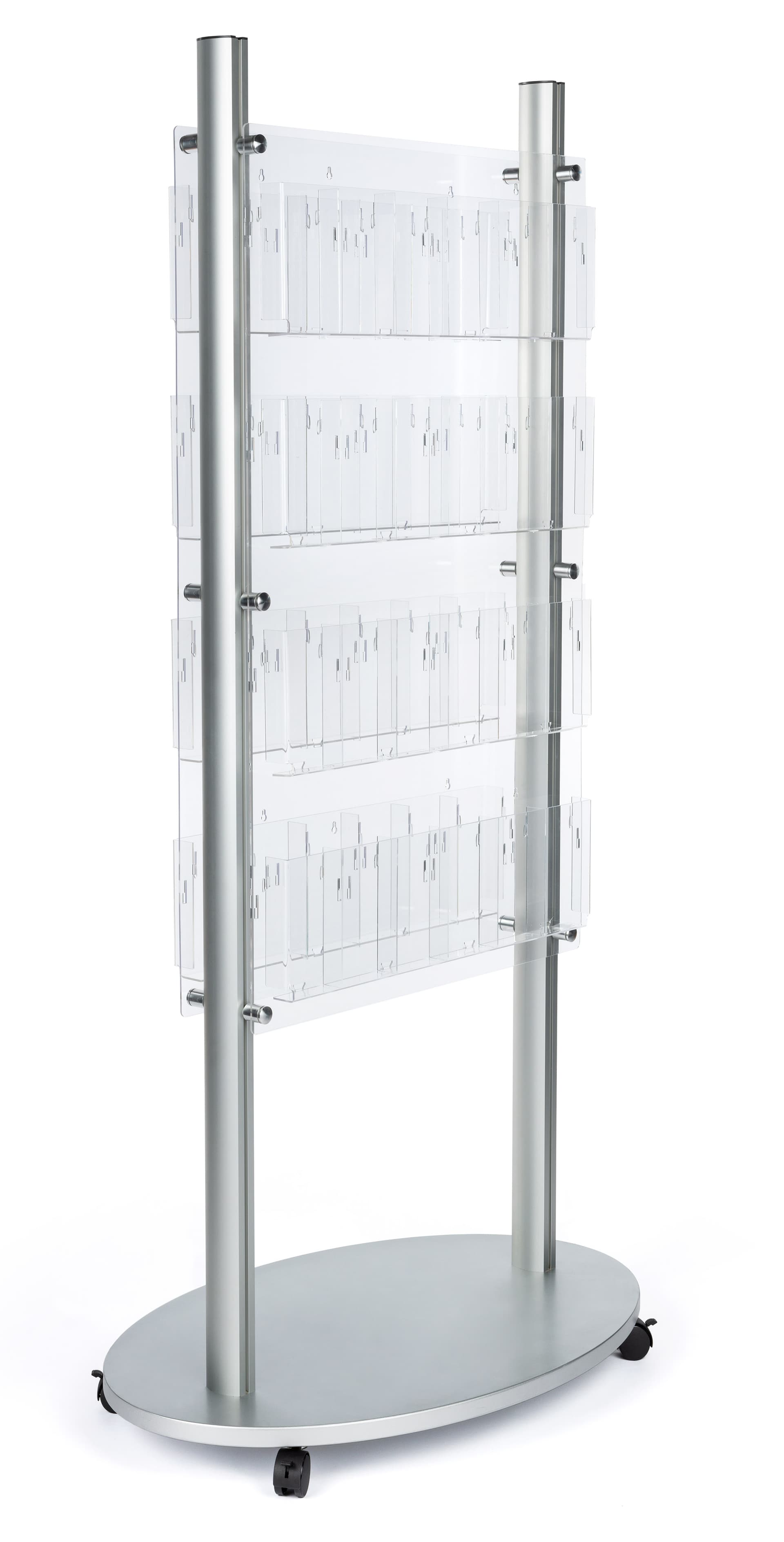 Clear adjustable acrylic floor brochure display stand