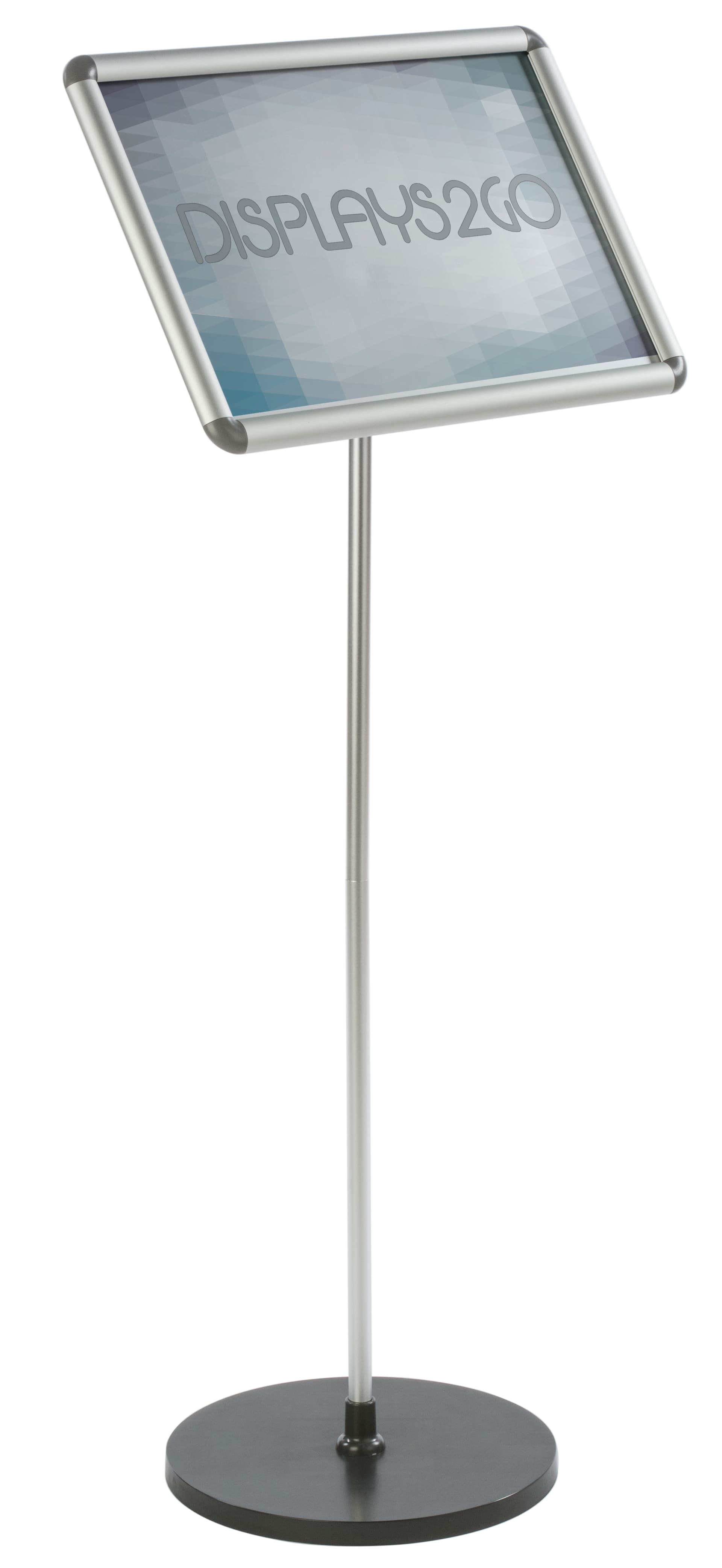 Front Loading 17 x 11 Silver Snap Frame Stand