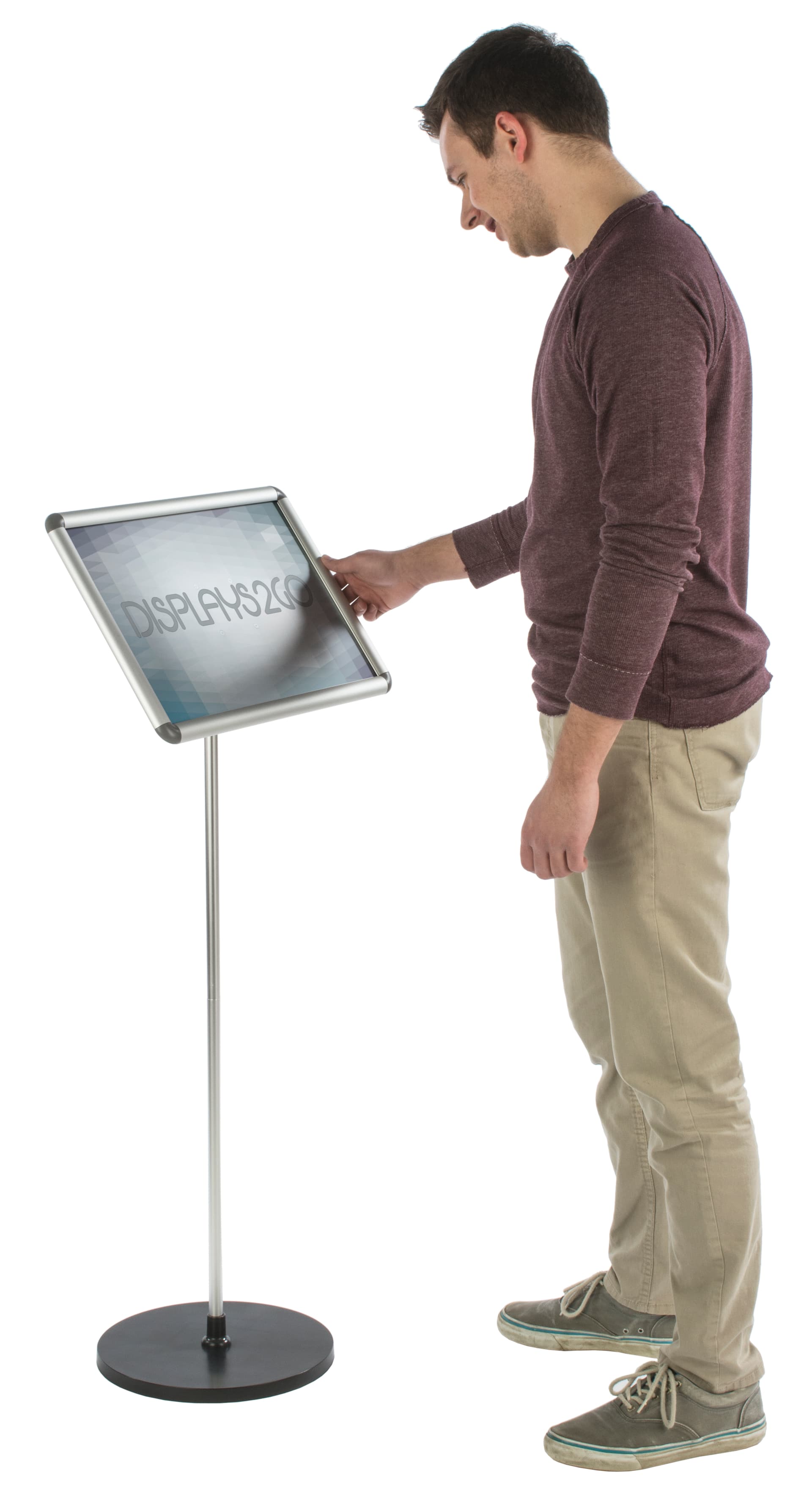Advertising 17 x 11 Silver Snap Frame Stand