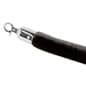 6.5' Velvet Stanchion Rope with Chrome Clasps - Black