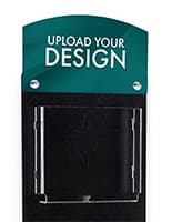 Clear Header graphic with custom printing for 2RP3 series literature holders