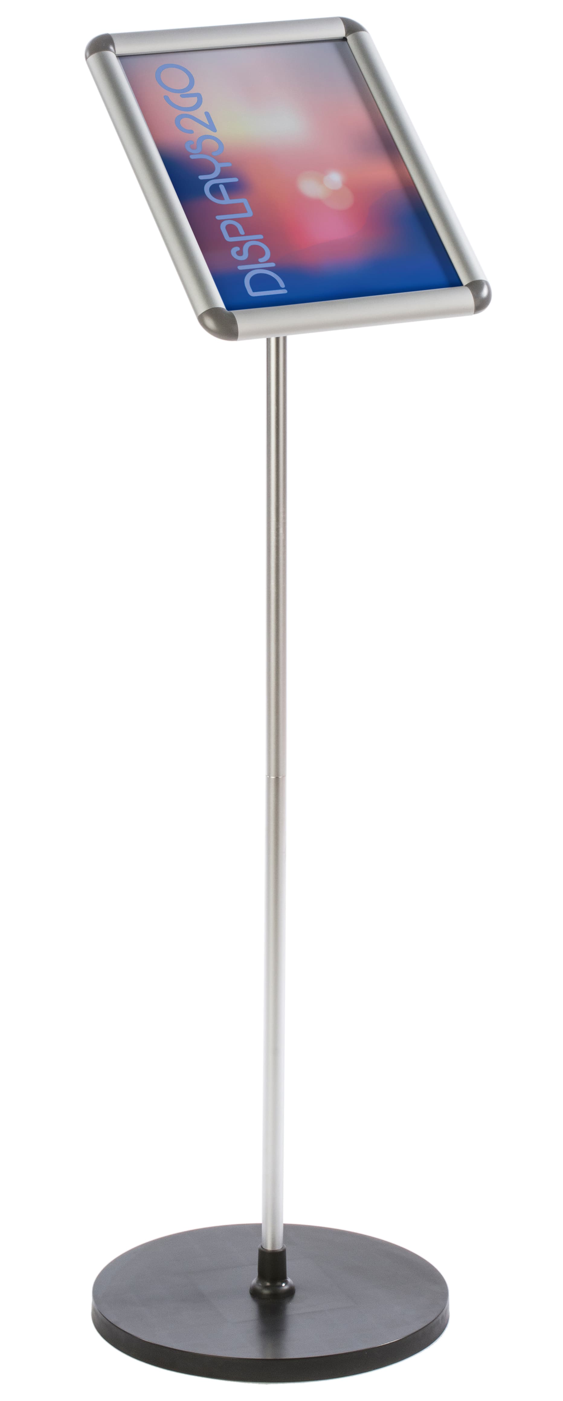 Front Loading 8.5 x 11 Silver Snap Frame Stand