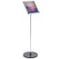 Floor Standing Menu Stand, Snap Open Frame, Tilting Bracket