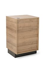 Wood host stand with rustic design