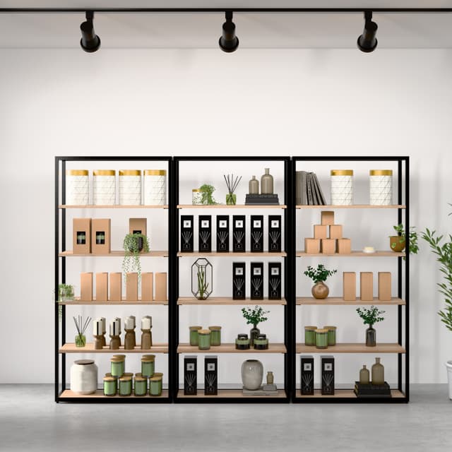 Rustic Shelving Unit | Five Shelves | Displays2Go