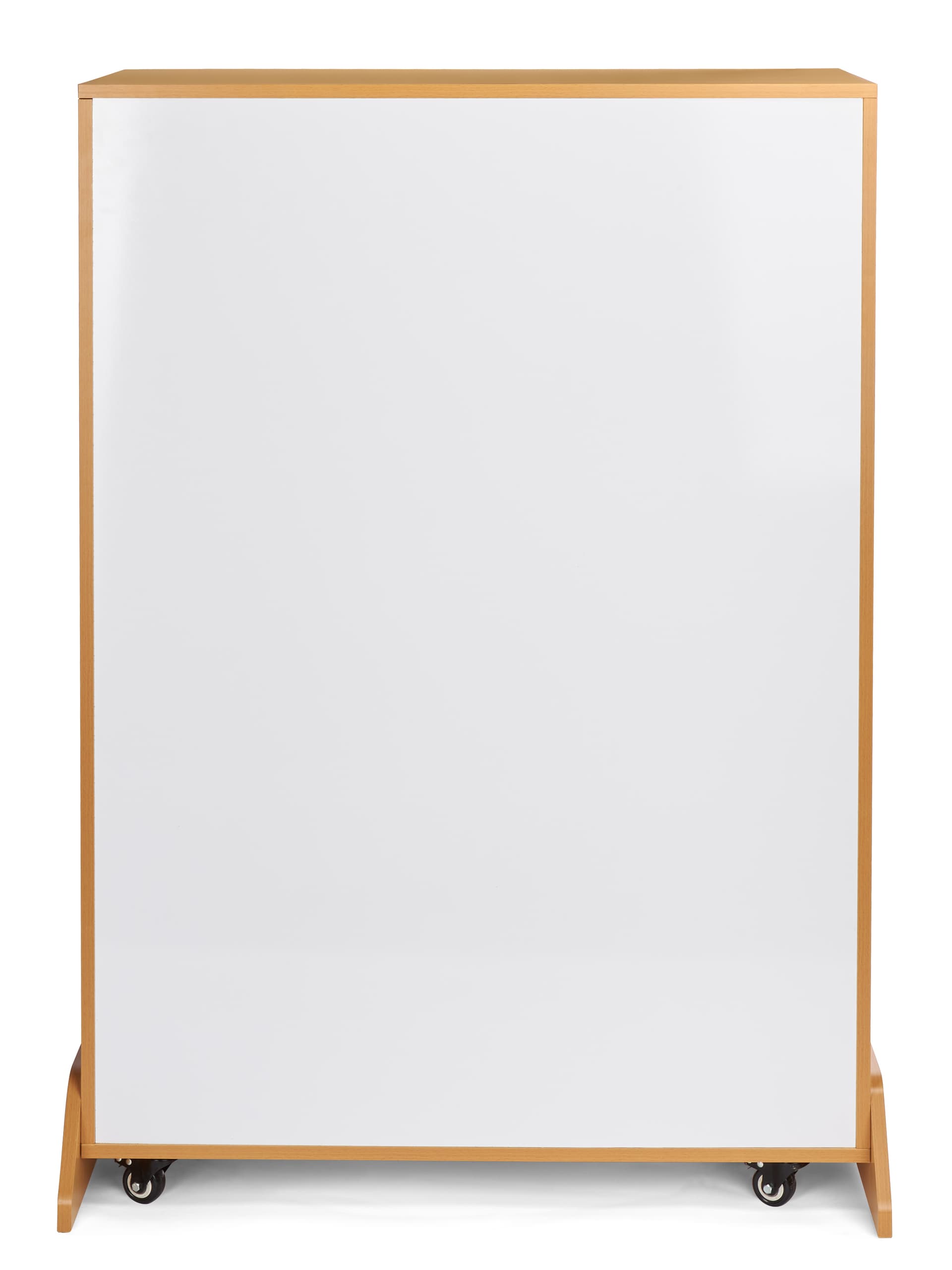Mobile cubby storage unit with whiteboard back that is easy to wipe clean