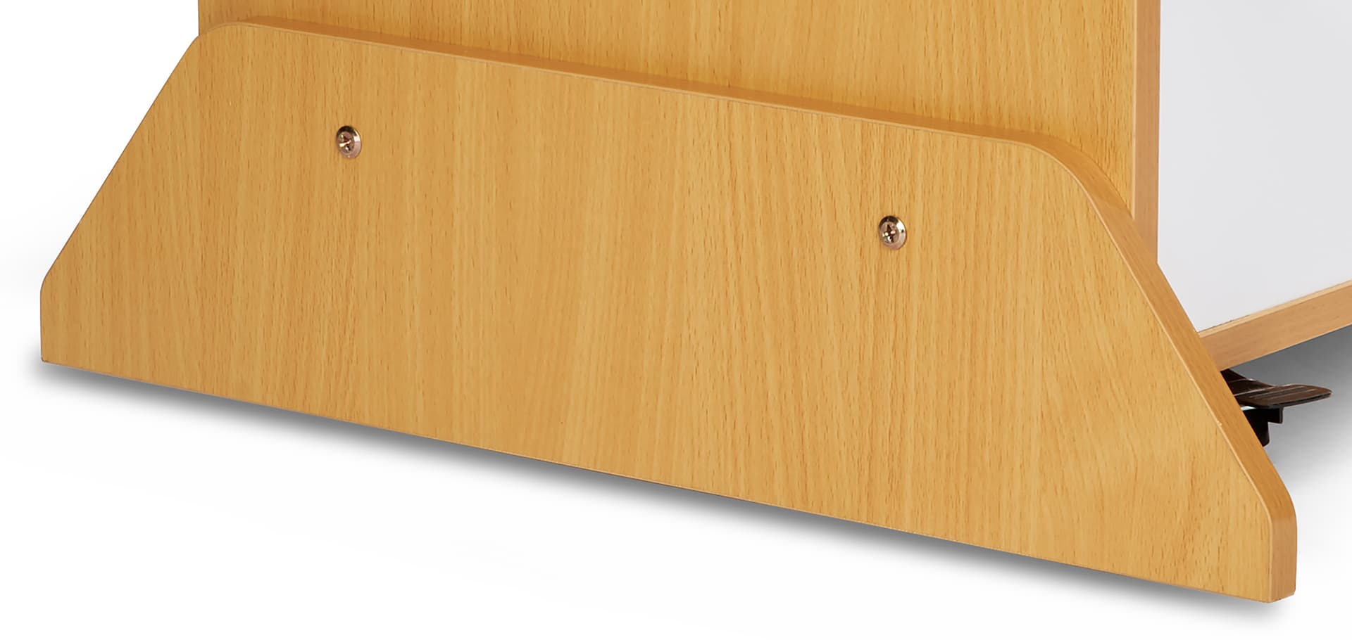 Mobile cubby storage unit with whiteboard back and tip-resistant feet
