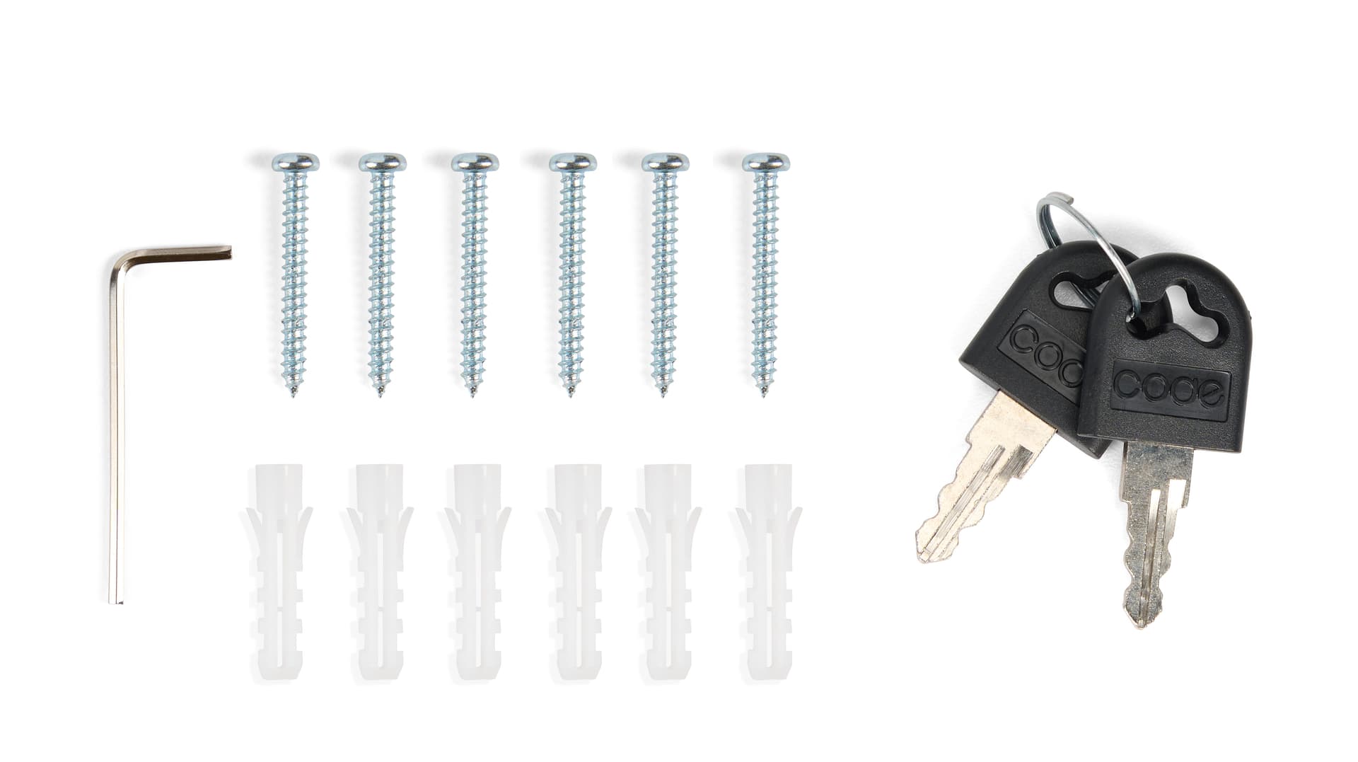 Mounting hardware and keys