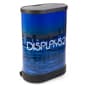 39" Tall Oval Portable Counter w/ Storage & Wheels, Custom UV Graphic Wrap