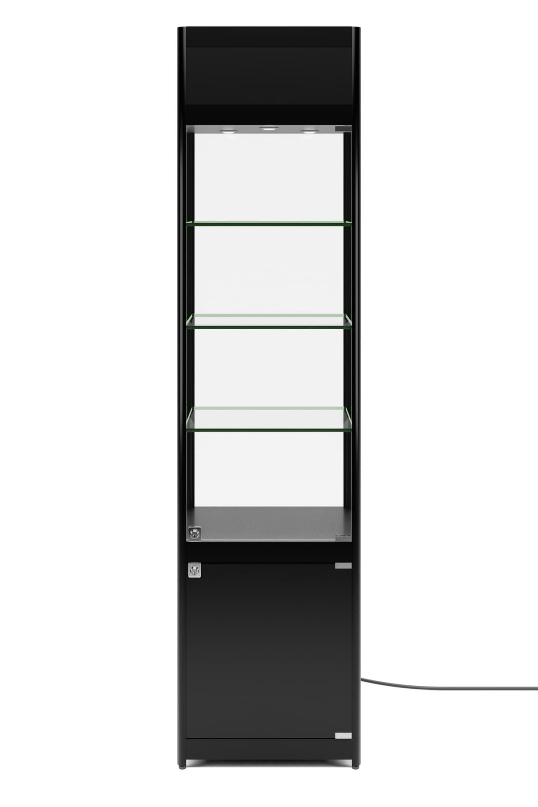 LED Display Case Tower | 18” Wide Glass Cabinet | Displays2Go