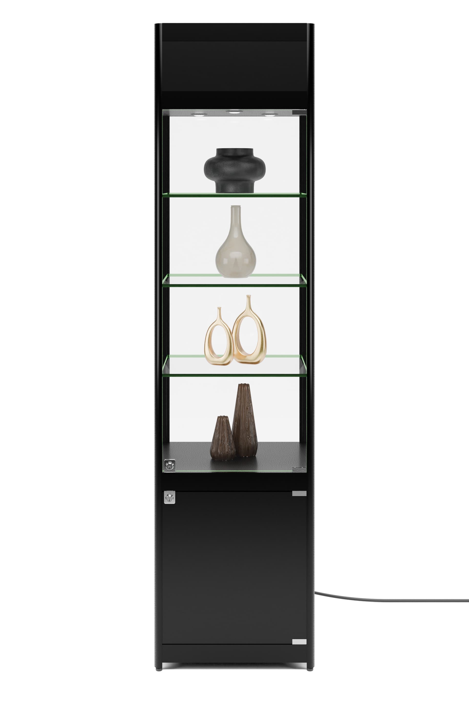 LED display case tower with weighs 121 lbs