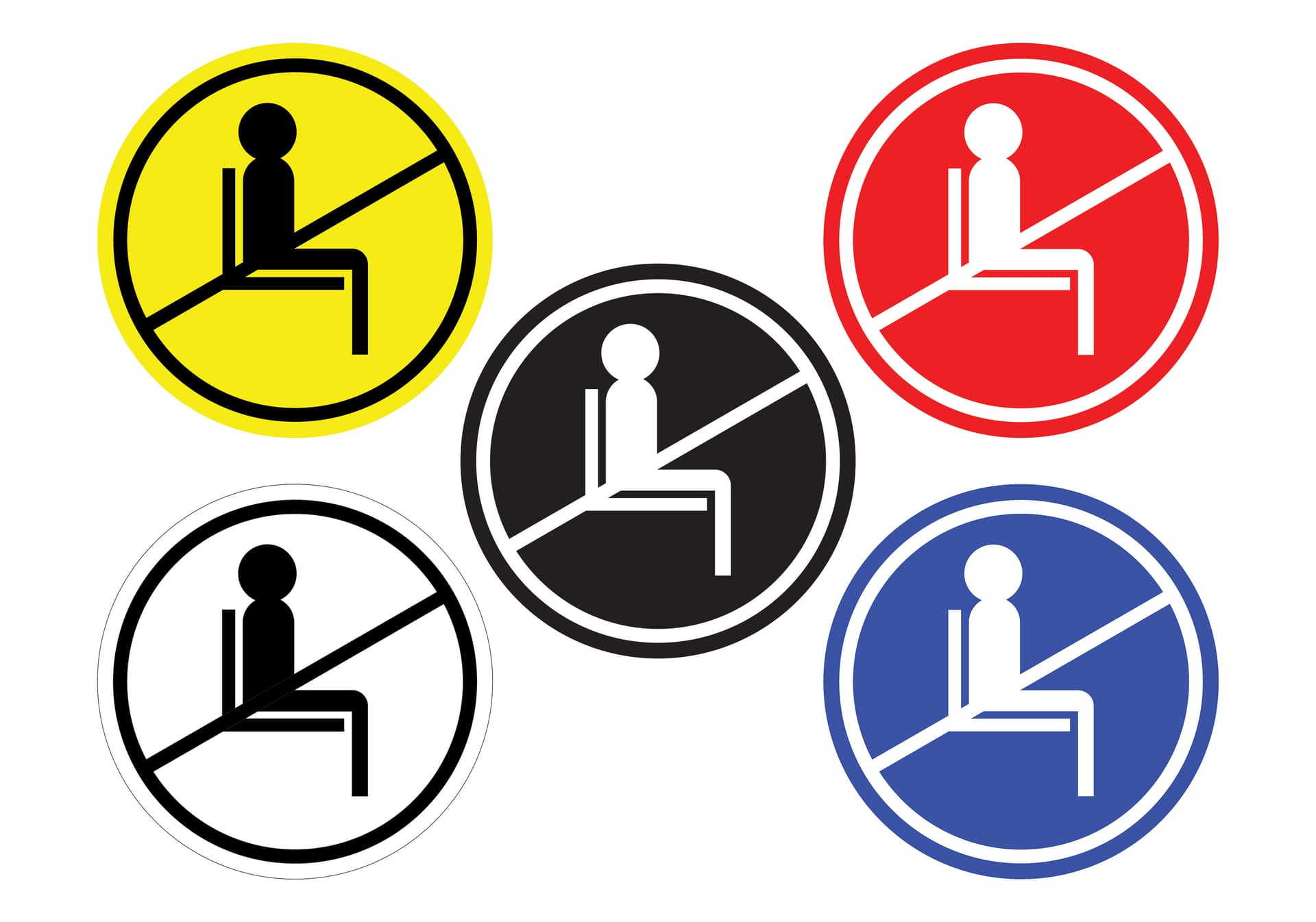 Do not use seating sticker available in Multiple Colors
