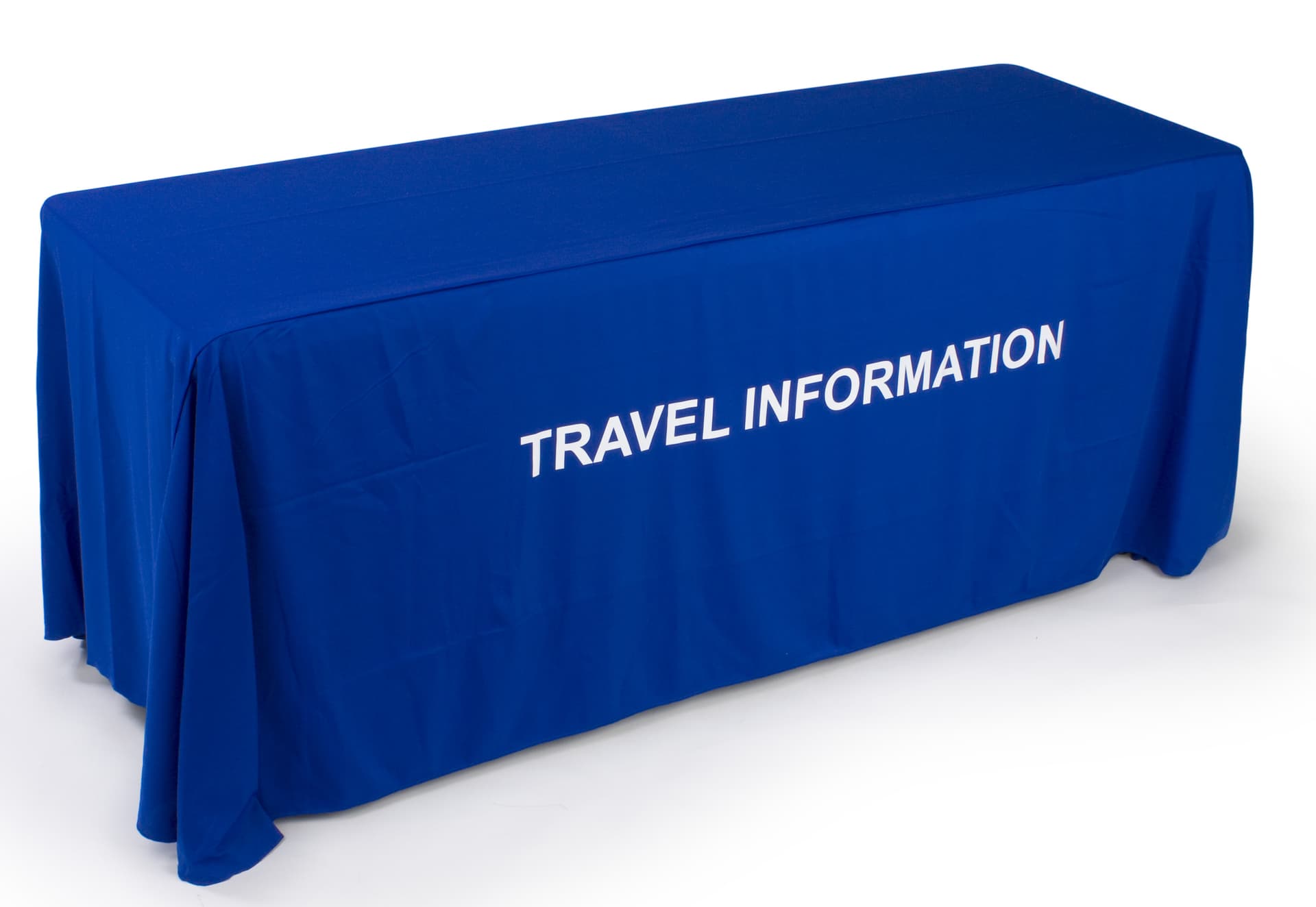 blue table drape