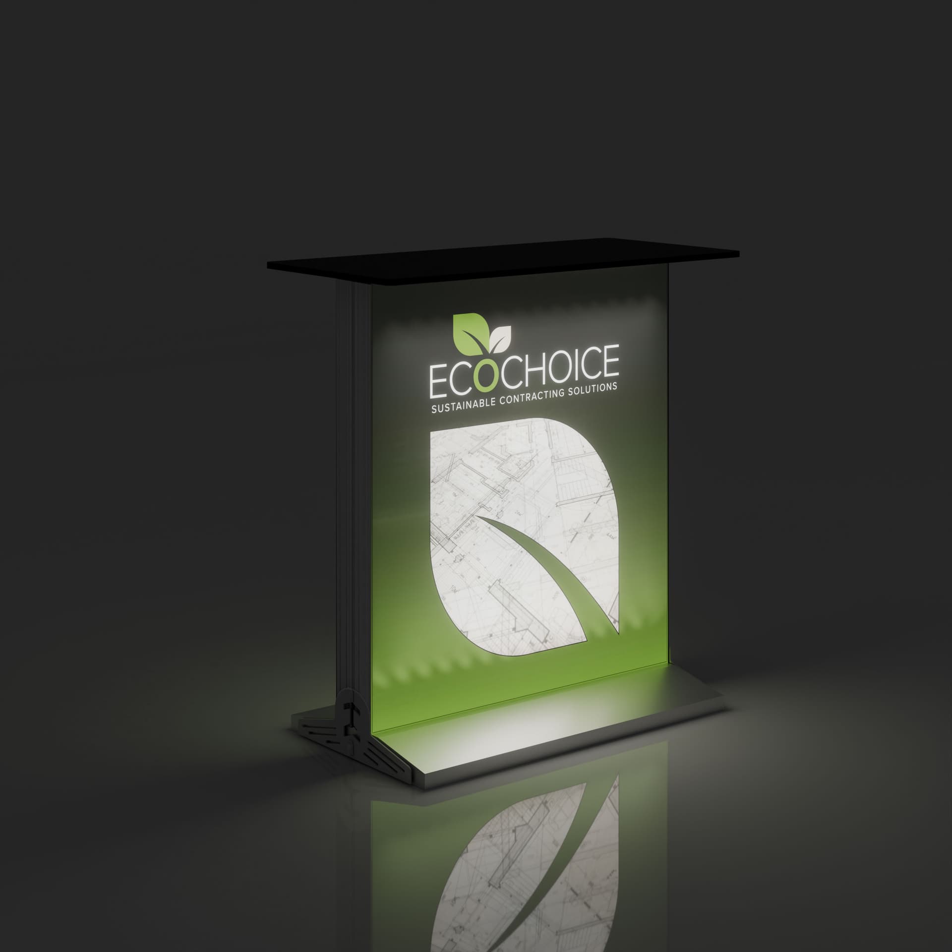 SEG lightbox display counter with embedded LED backlight