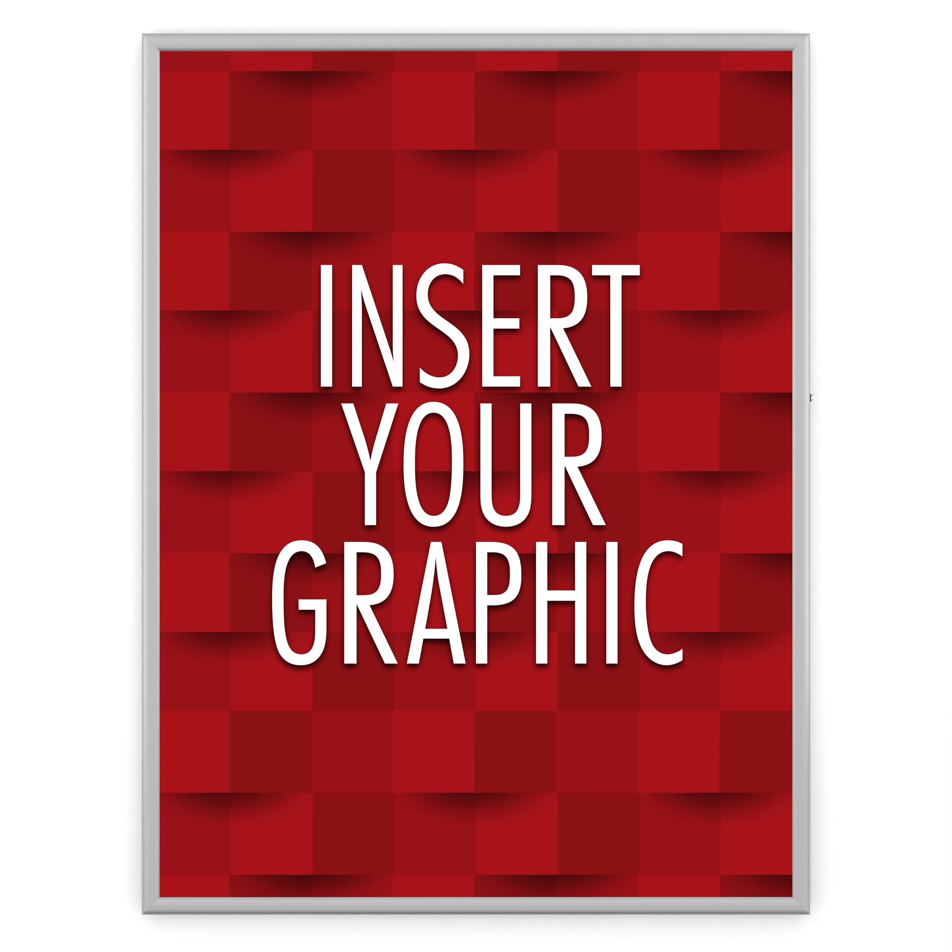 Locking poster holder for custom graphics