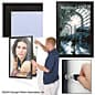 24 x 36 Matted Poster Frame for Wall, Black Mat, Swing Door with Lock - Black