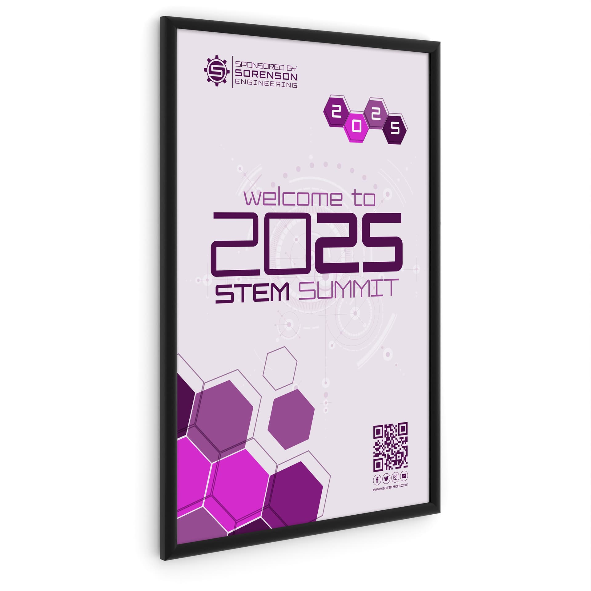 Locking poster holders with aluminum frame