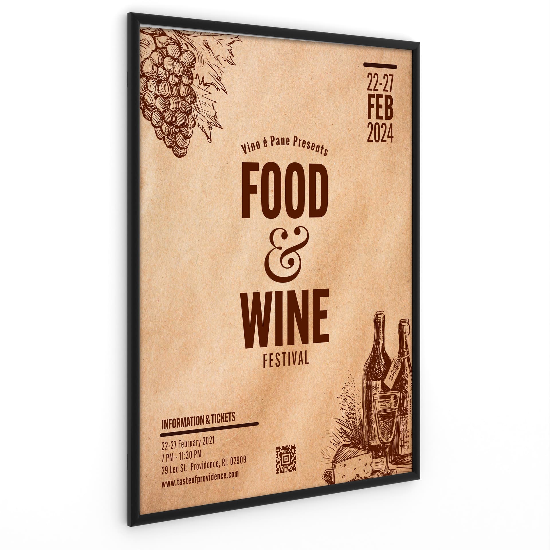Black swinging poster hanger with 36 x 48 signage size
