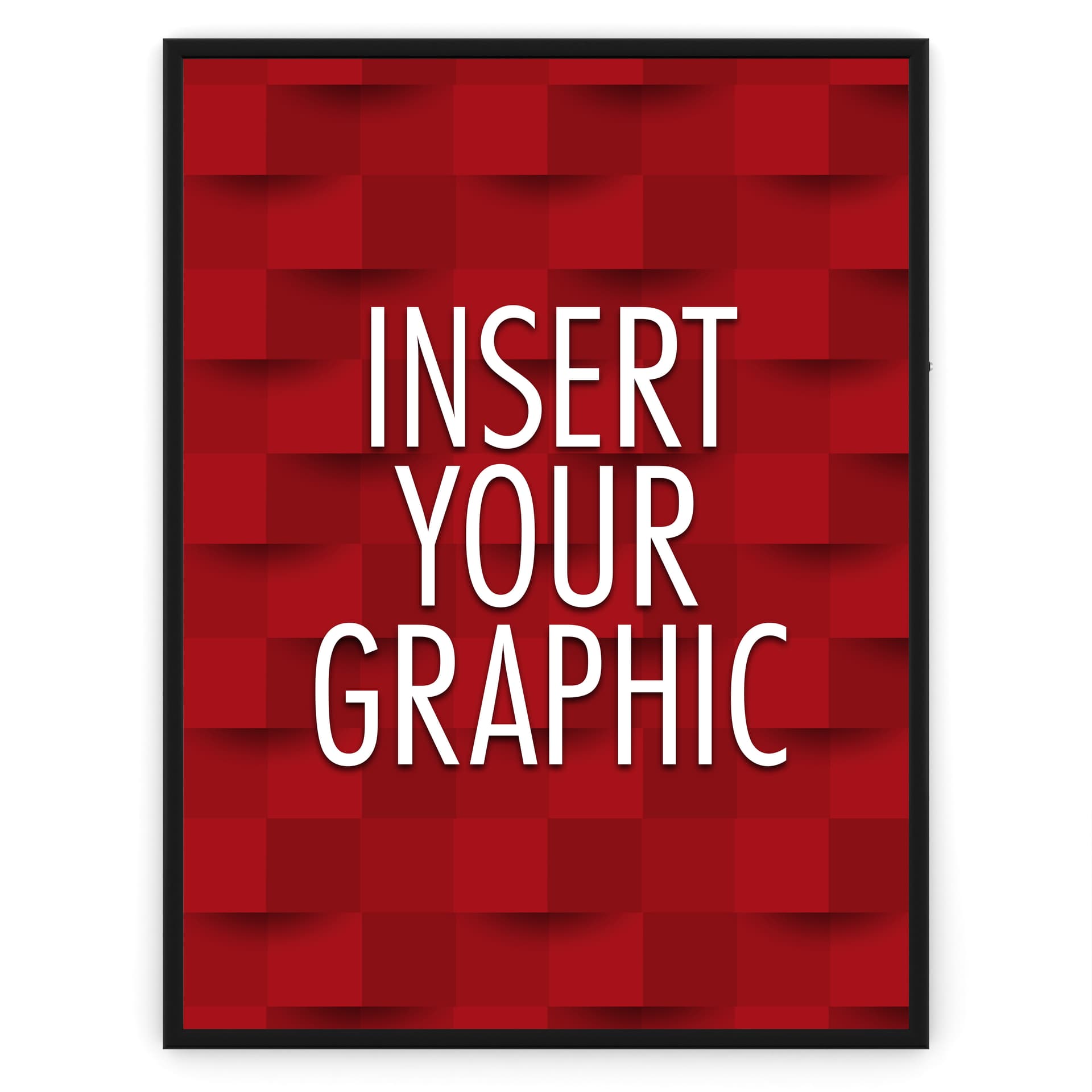 Black poster hanger for custom graphics