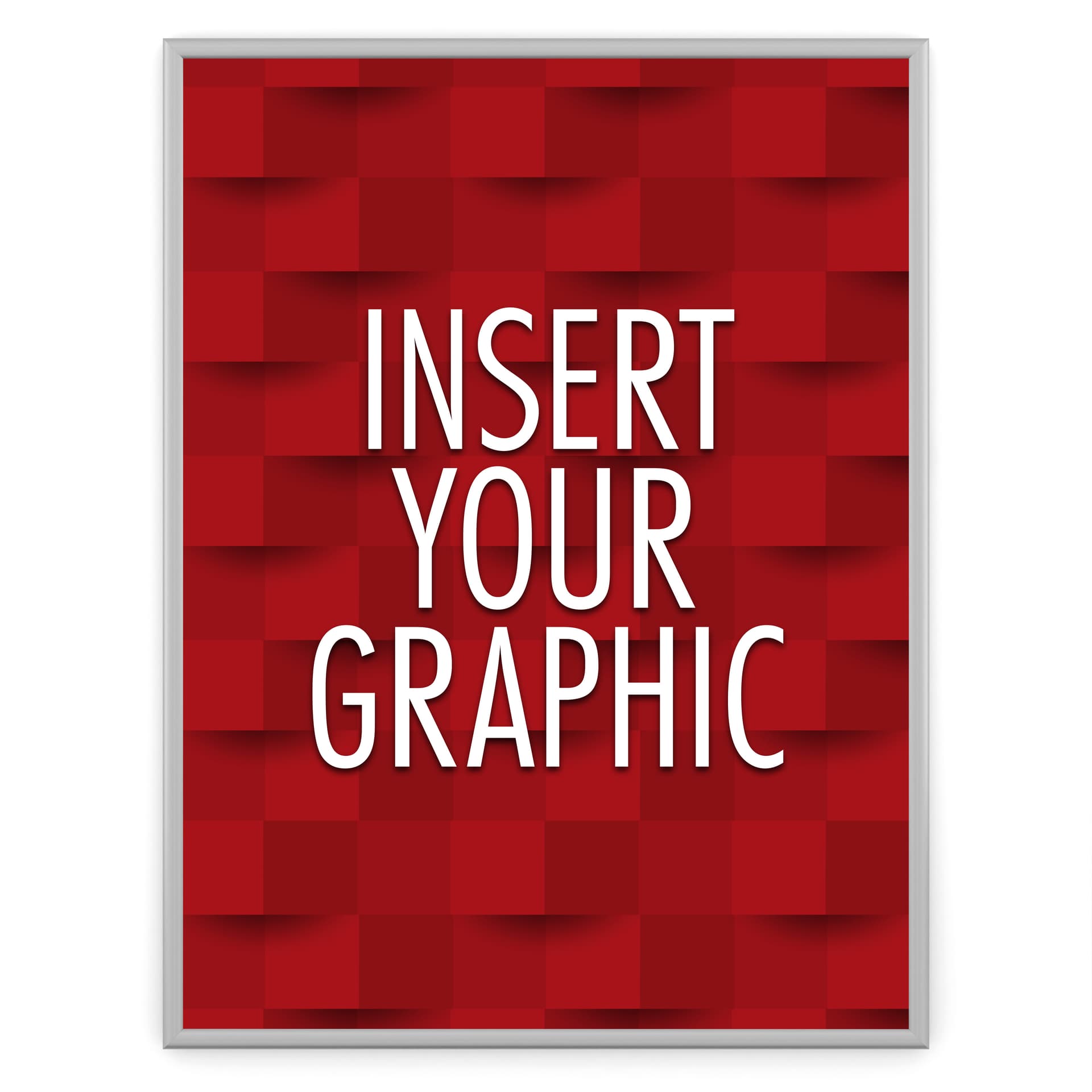 Silver swinging poster hanger for custom graphics