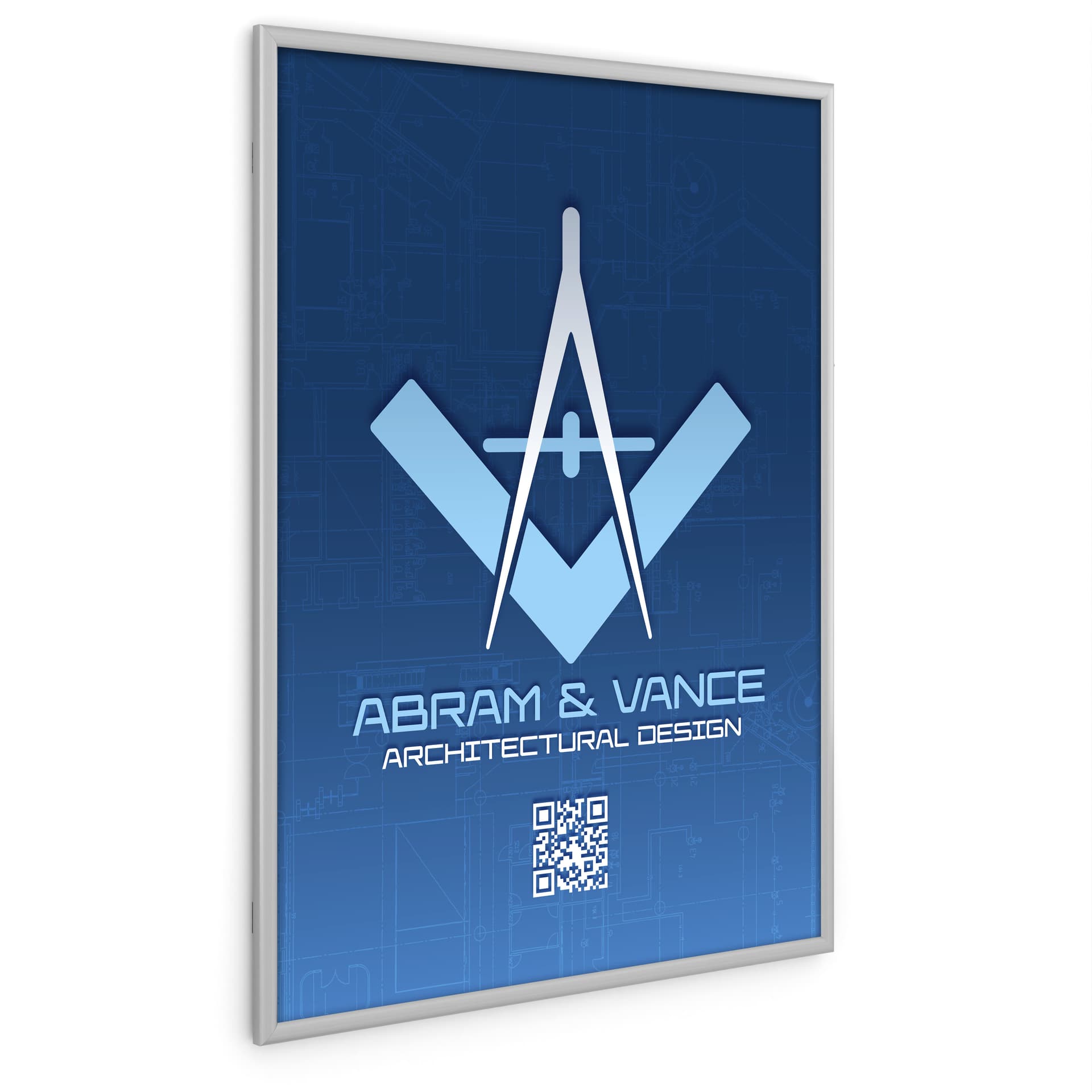 Silver poster hanger for custom prints