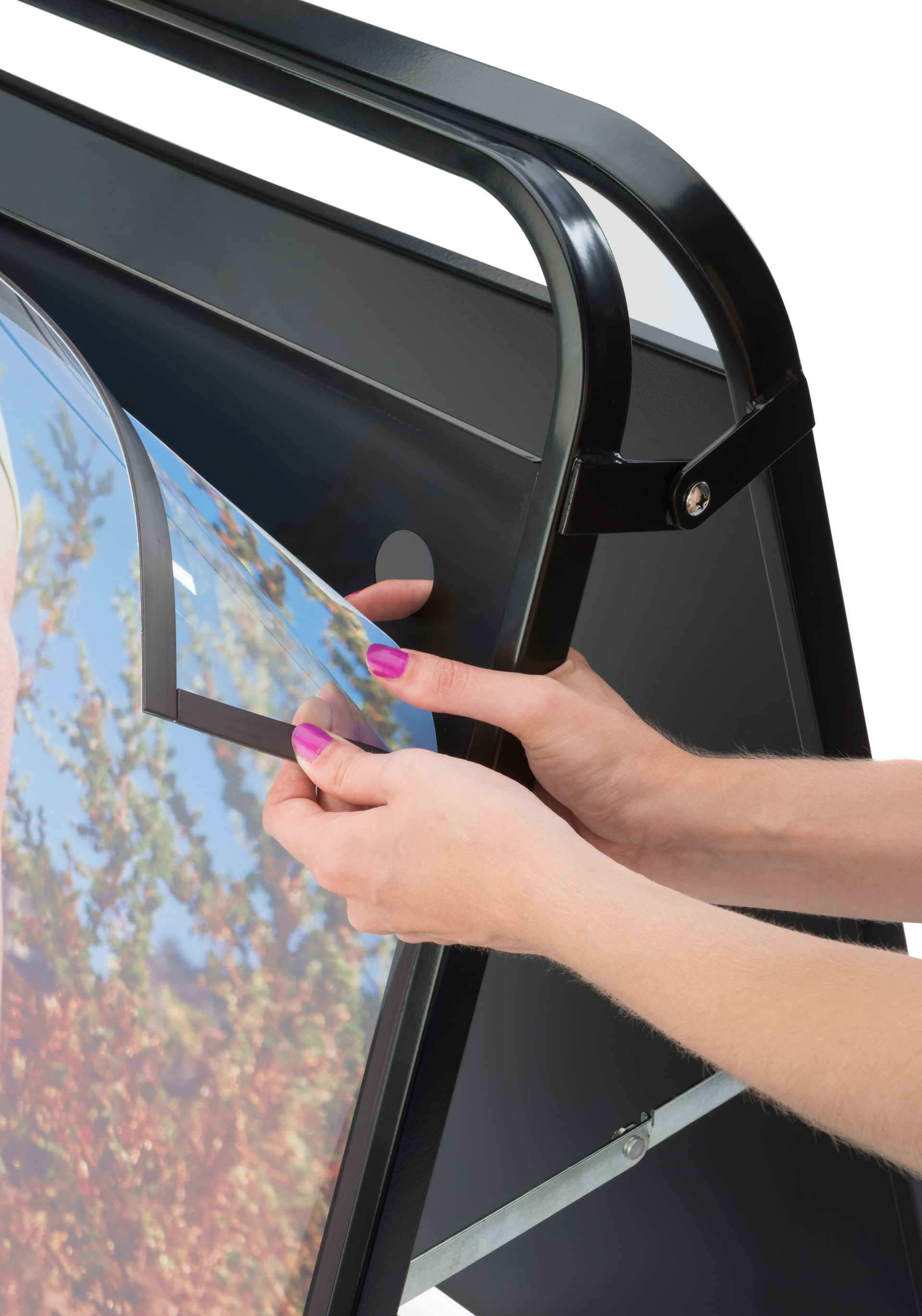 Chalkboard Display Fixture Sandwich Board with Lens