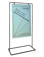Minimalist sign stand with durable polypropylene substrate 