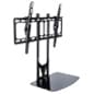 TV Wall Mount with Glass Shelf, Fits Monitors 32 to 55", Tilting Bracket - Black